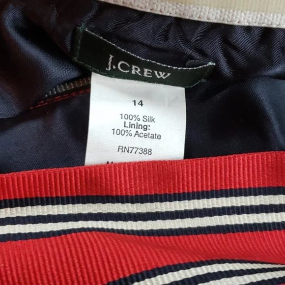 J. Crew Silk Striped Tube Top Size 14 - Picture 4 of 7